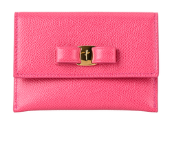 Salvatore Ferragamo Vara Bow Wallet, Leather, Pink, MII, B, 3*